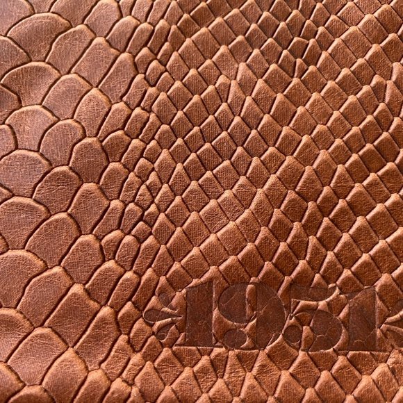 1951 Maison Francaise Golden Brown Python Clutch - Picture 3 of 7